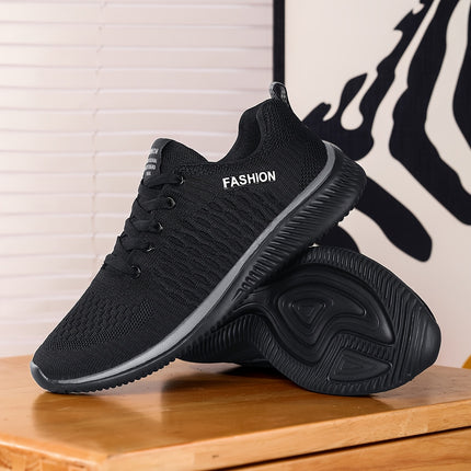 Men's Breathable Fabric Casual Sneakers Low Top Lace Up