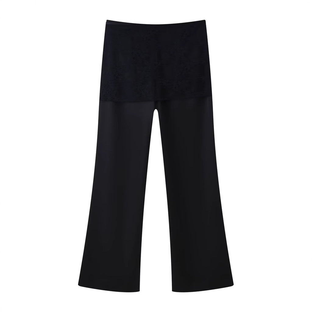 Women's Silk Satin Lace Wrapping Towel Trousers