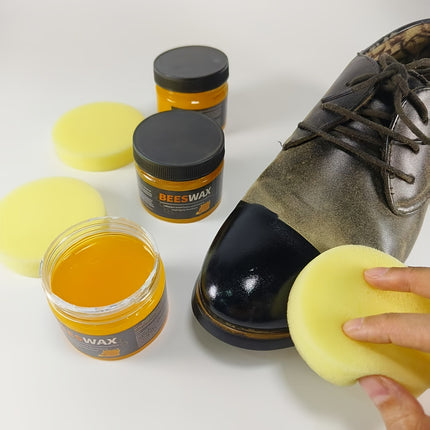 Shoe Care Kit 2 Piece Set Beeswax for Shoes and More