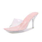 Chunky Heel Outdoor Stiletto Heel Back Empty Slippers