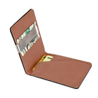1Pc Unisex PU Leather Wallet For Women Blocking Slim Credit Card Holder With Money Clip