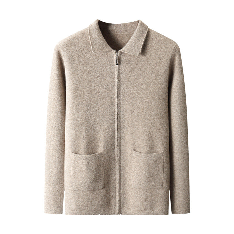New Men's Cardigan Long Sleeve Sweater Coat