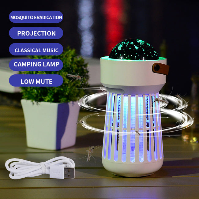 2 In 1 Electric Mosquito Killer Lamp Star Ceiling Projection Kill Mosquitoes For Outdoor And Indoor Hover Image