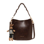 Women's Retro Messenger Bag Portable Bucket Bag