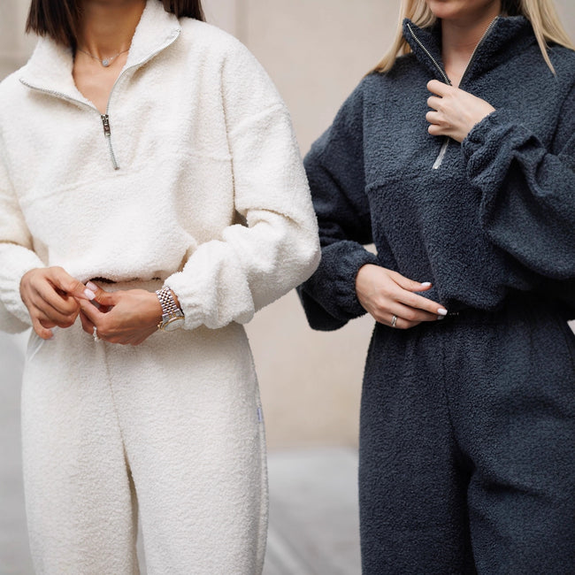 New Polar Fleece Suit Two-piece Long Sleeve Half Pull Main Image