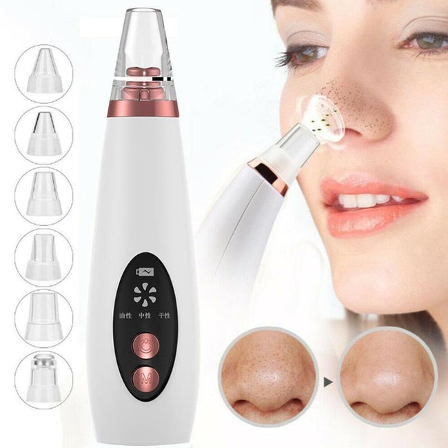 Blackhead Pore Vacuum Cleaner Nose Cleanser Blackheads Remover Blackhead Acne Removal Button Face Suction Beauty Skin Care Tool Hover Image