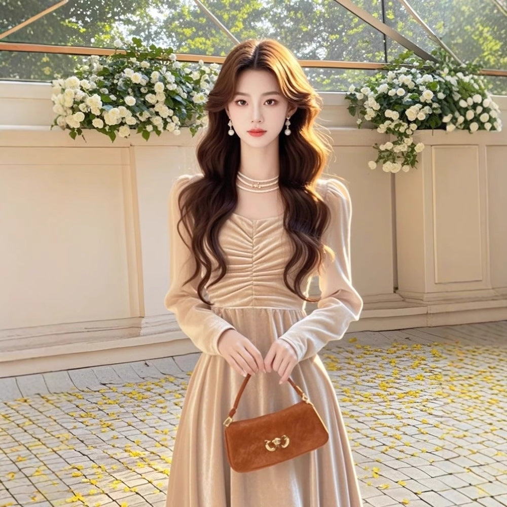 Fairy Dress Sweet Mid-waist Long Sleeve