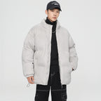 Stand Collar Deerskin Velvet Loose Windproof Warm Quilted Jacket High Quality Trendy Wild Protection