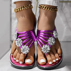 Floral Pattern Flip Flops Comfortable Casual Summer Beach Slippers