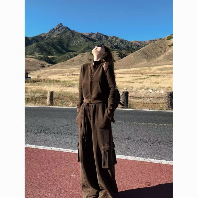 American Retro Sportswear Suit Women's Autumn Loose Main Image