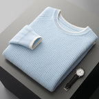 New Round Neck Double-strand Thickened Sweater For Men