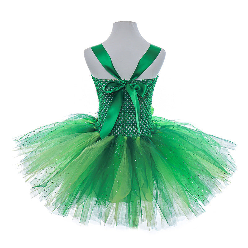 Cute Sequined Western Style Elf Princess Christmas Performance Dress