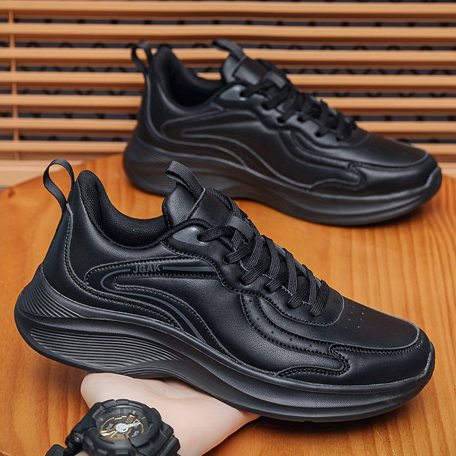 Mens Casual Sports Shoes PU Breathable Mesh Low Top Running