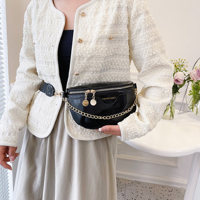 Shiny Chest Bag WesternWide Shoulder Strap Shoulder Bag Main Image