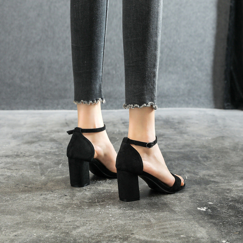 Chunky Heel Ankle-strap Plus Size Plus-sized Women's Shoes