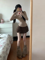 Halter Lace V-neck Sweater Women's Spring