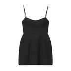 Women's Waist Trimming Spaghetti Straps Short Dress