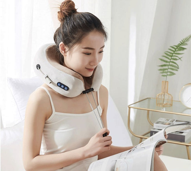 U Shaped Massage Pillow Neck Massage Device Electric Neck Massager Apparatus Shoulder Back Cervical Massager For Body Relaxation Hover Image