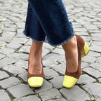 Women's Fashion High Heel Stitching Plus Size Elegant Pumps