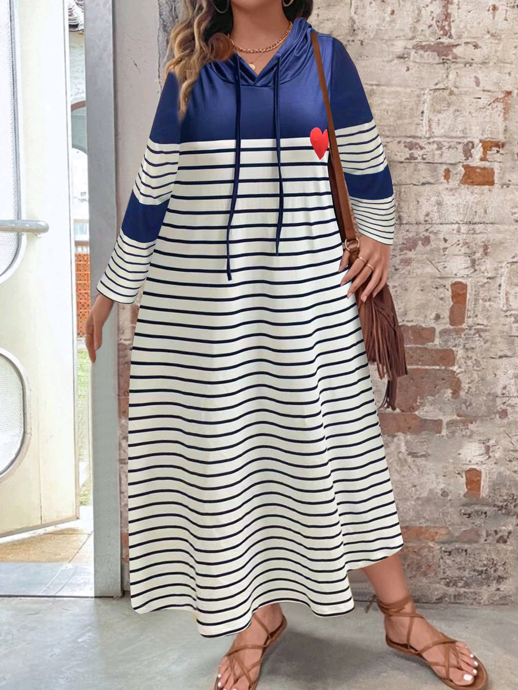 Long Sleeve Knee-length H-cut Front Pocket