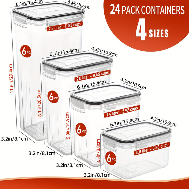 24 Piece Airtight Food Storage Container Set With Lids