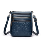 Middle-aged Lady Mother Casual Embossed Shoulder Bag Height