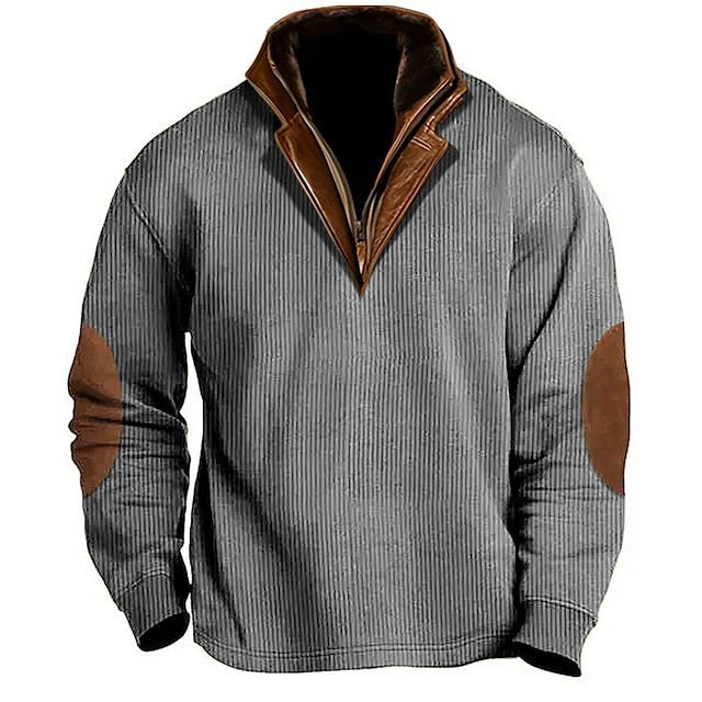 Warm And Loose Outdoor Breathable Stand Collar Men's Sweater