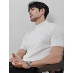 Knitwear Men's Ice Silk Half Turtleneck Solid Color