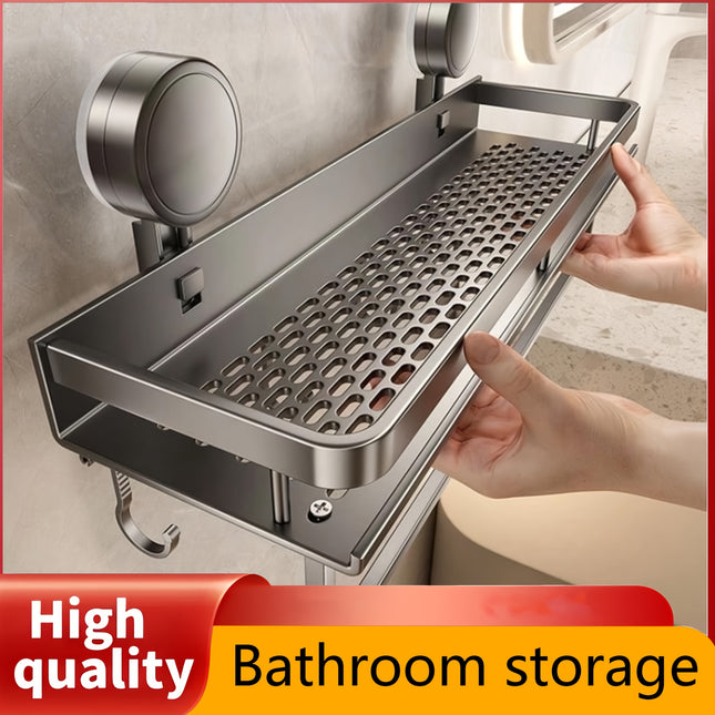 Rustproof Polished Wall Mount Shower Caddy Suction Cups