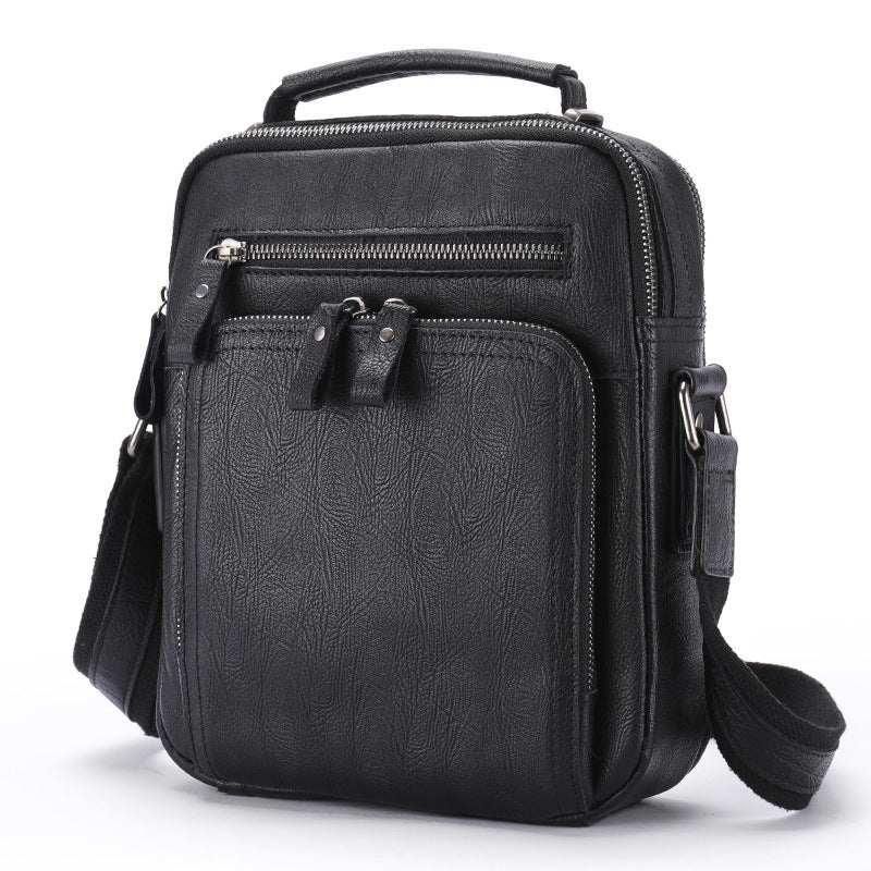 Genuine Leather Shoulder Messenger Bag Vintage Crazy Horse