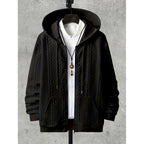 Men's Plus-sized Casual Hooded Sweater