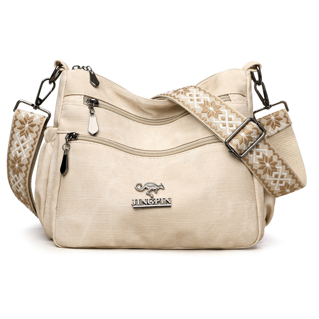 Fashion Shoulder Bag Women's Bag Large Capacity Soft Leather Textured Tote