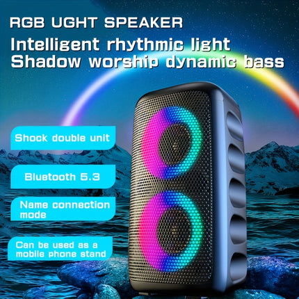 High Power Wireless Speaker With Subwoofer Disco Lights