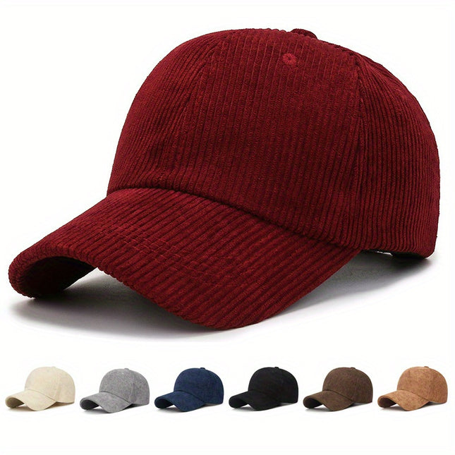 EDIKO Corduroy Adjustable Snapback Hat With Mesh Back