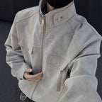 American Loose Detroit Stand Collar Men's Coat