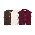 Women's Button Thick Knitted Short Cardigan