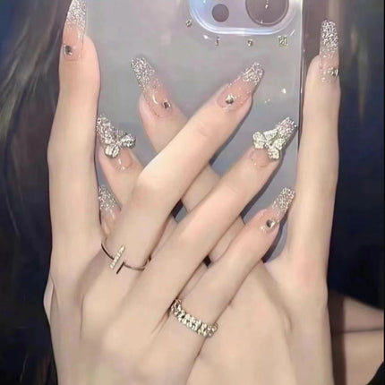 Wholesale Press On Nails Ballet Shape Cats Eye Design