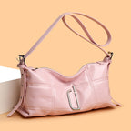 New Pillow Bag Oil Wax Leather Crack Soft Tote Crossbody