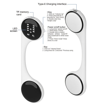 Bone Conduction Wireless Speaker With 10 Natural Sounds