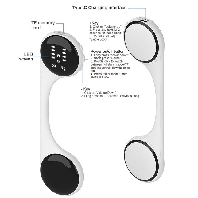 Bone Conduction Wireless Speaker With 10 Natural Sounds