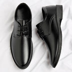 Soft Leather Soft Bottom Youth British Style Casual Formal Wear Leather Shoes