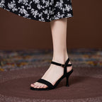 Women's Comfortable Small Size Sandals With Simple High Heel Strap