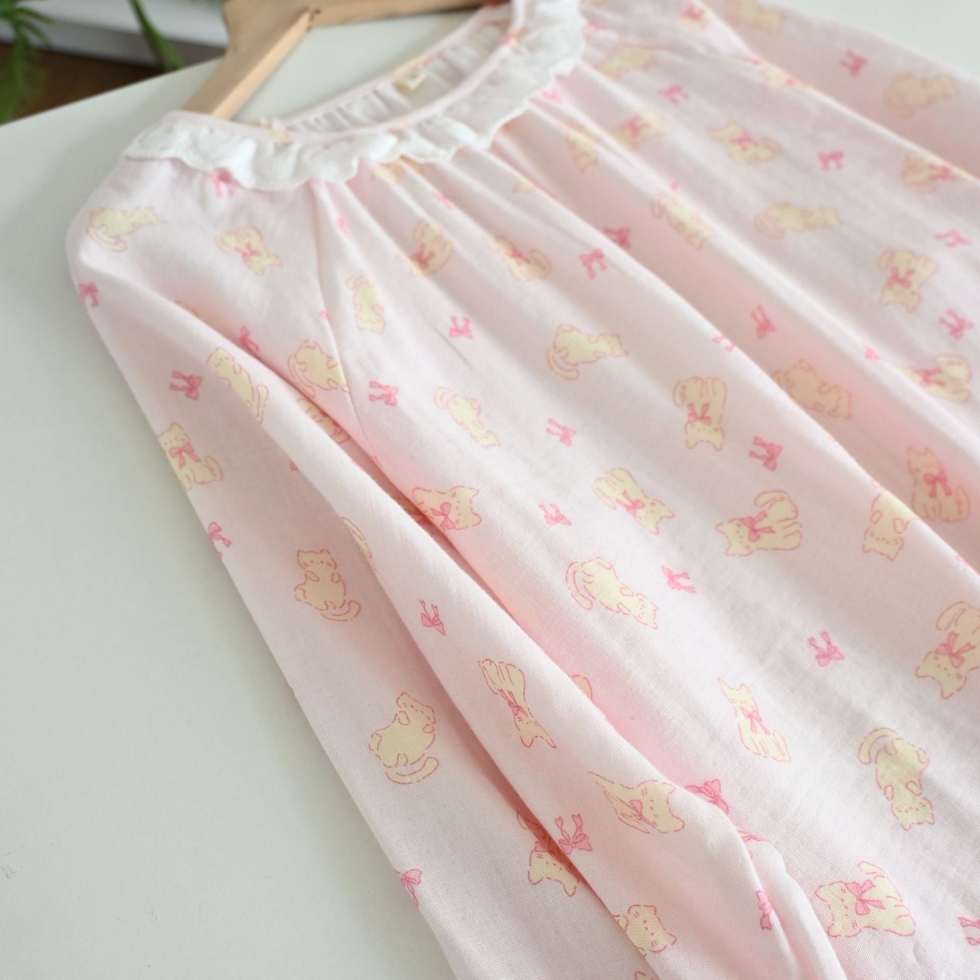 Long Sleeve Nightdress Thin Loose Soft Home