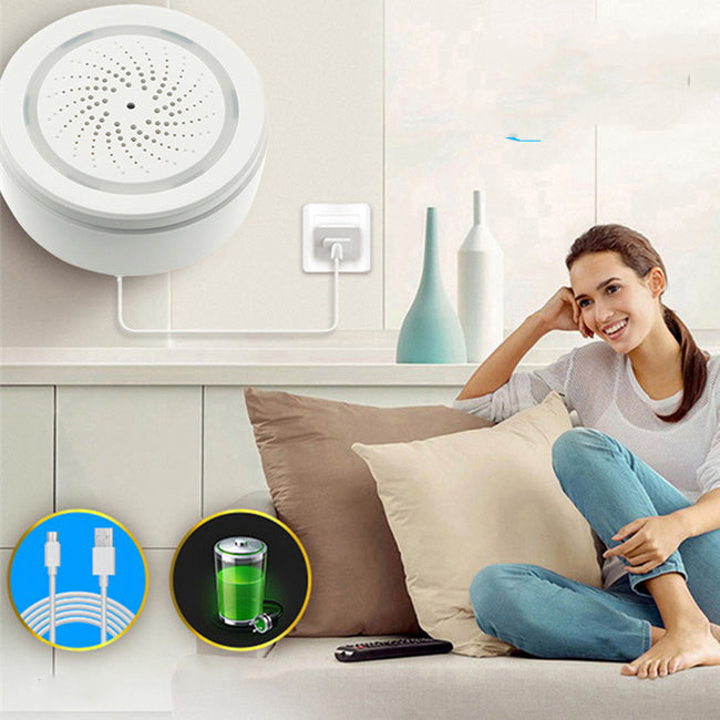 Wifi Alarm Household Wireless Smart Sound And Light Alarm Hover Image