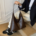 High-end Large Capacity Maillard Relaxed Casual Shoulder Tote Bag