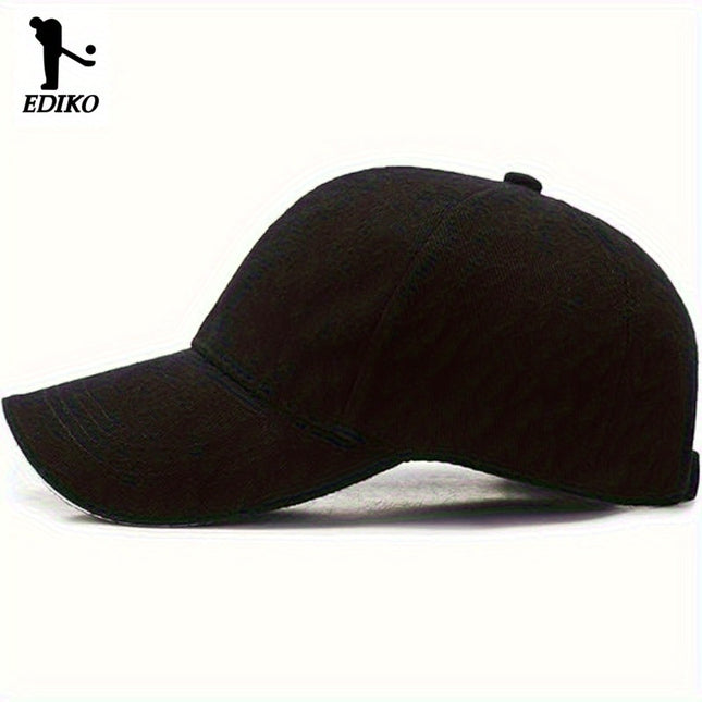 Ediko Adjustable Baseball Caps For Men Black White Navy Set