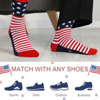 2 Pairs American USA Flag Socks Proud To Be An American Socks Funny Crew For 4th Of July Gift Men Women