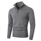 Fleece-lined Men's Plus Size Zipper Sweater