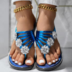 Floral Pattern Flip Flops Comfortable Casual Summer Beach Slippers