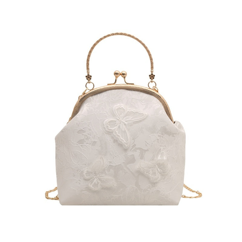 Women's Fabric Embroidered Chain Retro Messenger Bag